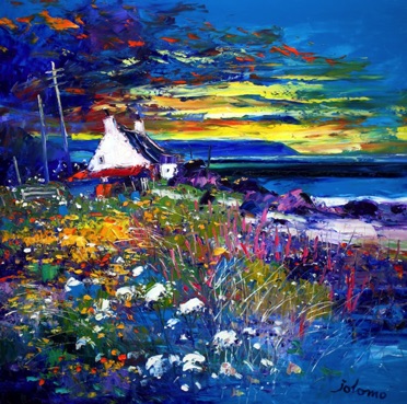 Eveninglight Westport and the Mull of Kintyre 36x36